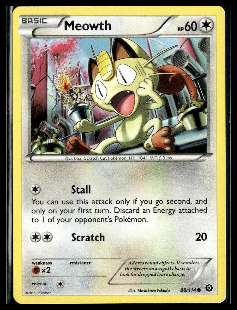Meowth #88/114 Steam Siege LP