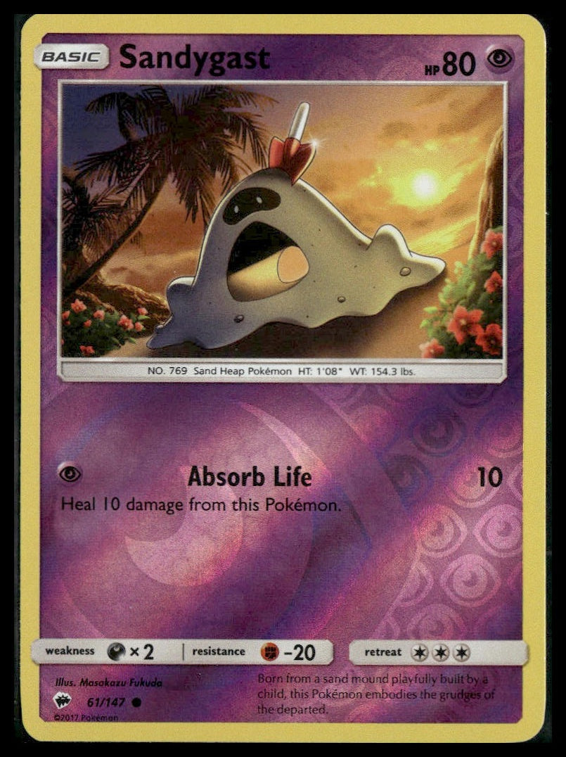 Sandygast #61/147 Reverse Holo Burning Shadows LP
