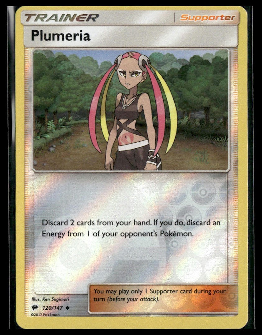Plumeria #120/147 Reverse Holo Burning Shadows LP