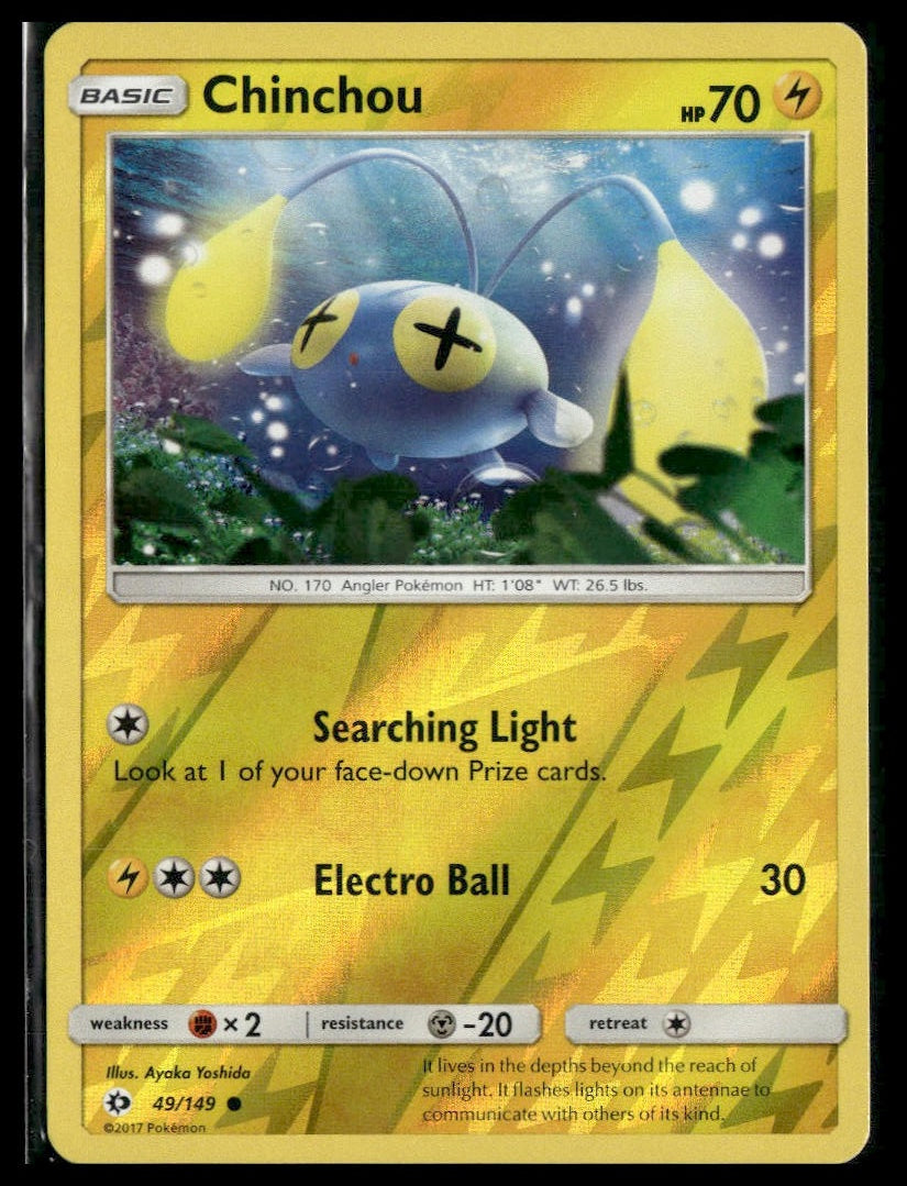 Chinchou #49/149 Reverse Holo Sun & Moon LP