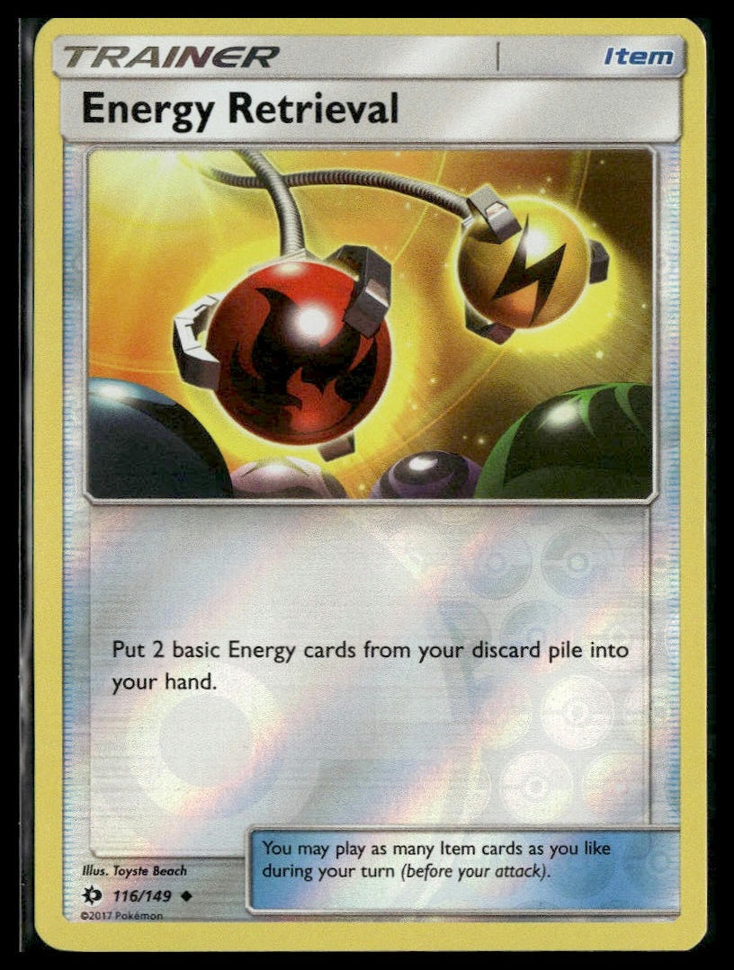 Energy Retrieval #116/149 Reverse Holo Sun & Moon LP