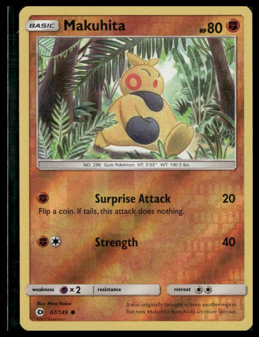 Makuhita #67/149 Reverse Holo Sun & Moon LP