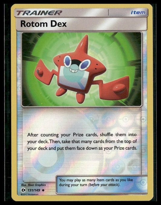 Rotom Dex #131/149 Reverse Holo Sun & Moon LP