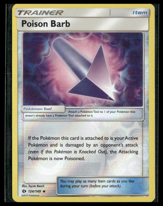 Poison Barb #124/149 Reverse Holo Sun & Moon LP