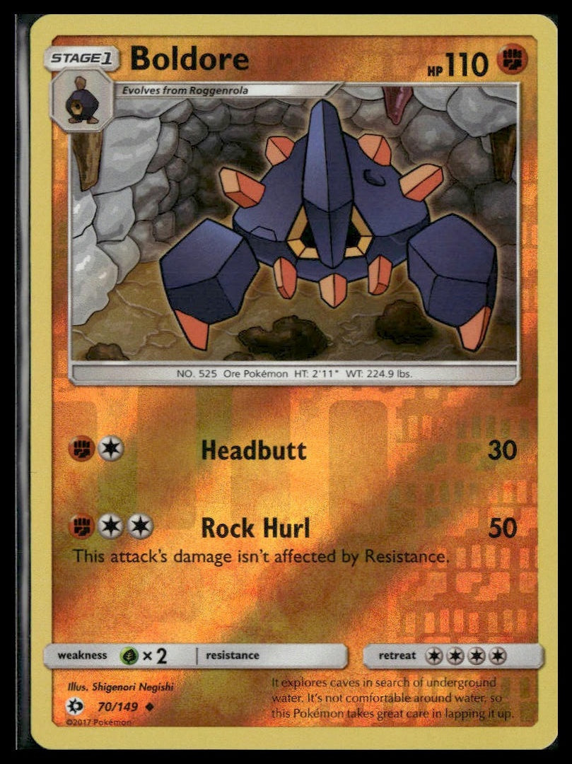 Boldore #70/149 Reverse Holo Sun & Moon LP