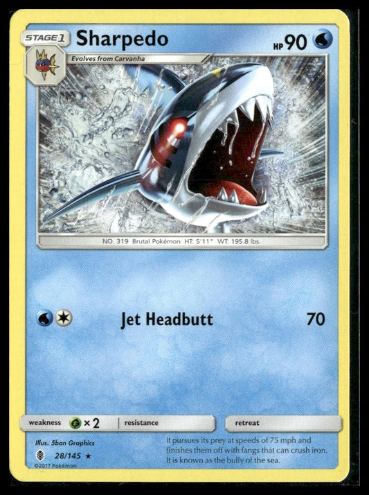 Sharpedo #28/145 Guardians Rising LP