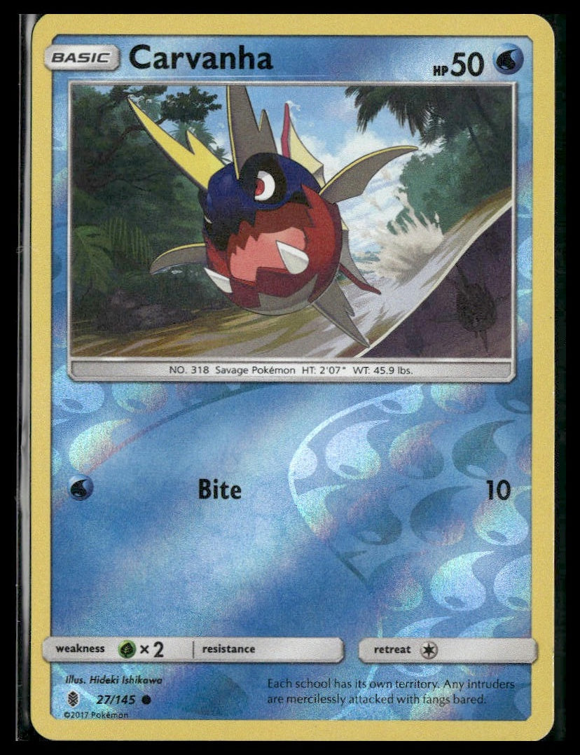 Carvanha #27/145 Reverse Holo Guardians Rising LP