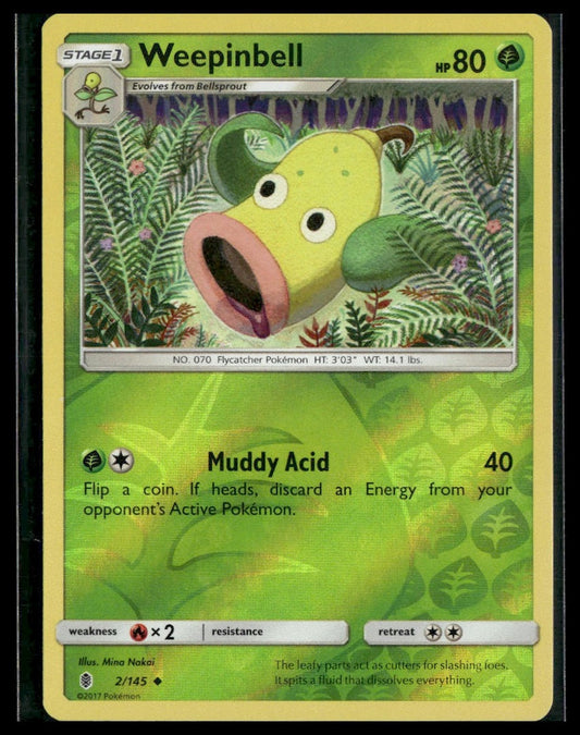 Weepinbell #2/145 Reverse Holo Guardians Rising LP