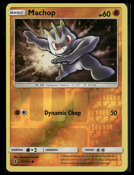 Machop #63/145 Reverse Holo Guardians Rising LP