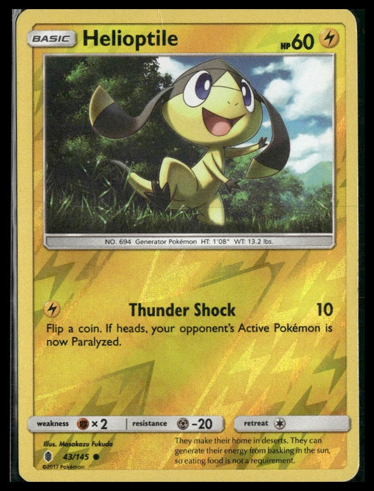 Helioptile #43/145 Reverse Holo Guardians Rising MP