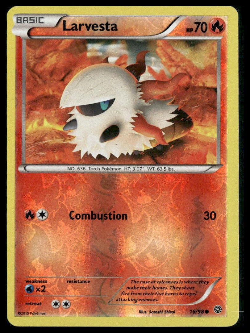 Larvesta #16/98 Reverse Holo Ancient Origins LP