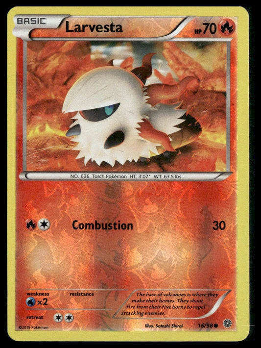 Larvesta #16/98 Reverse Holo Ancient Origins LP