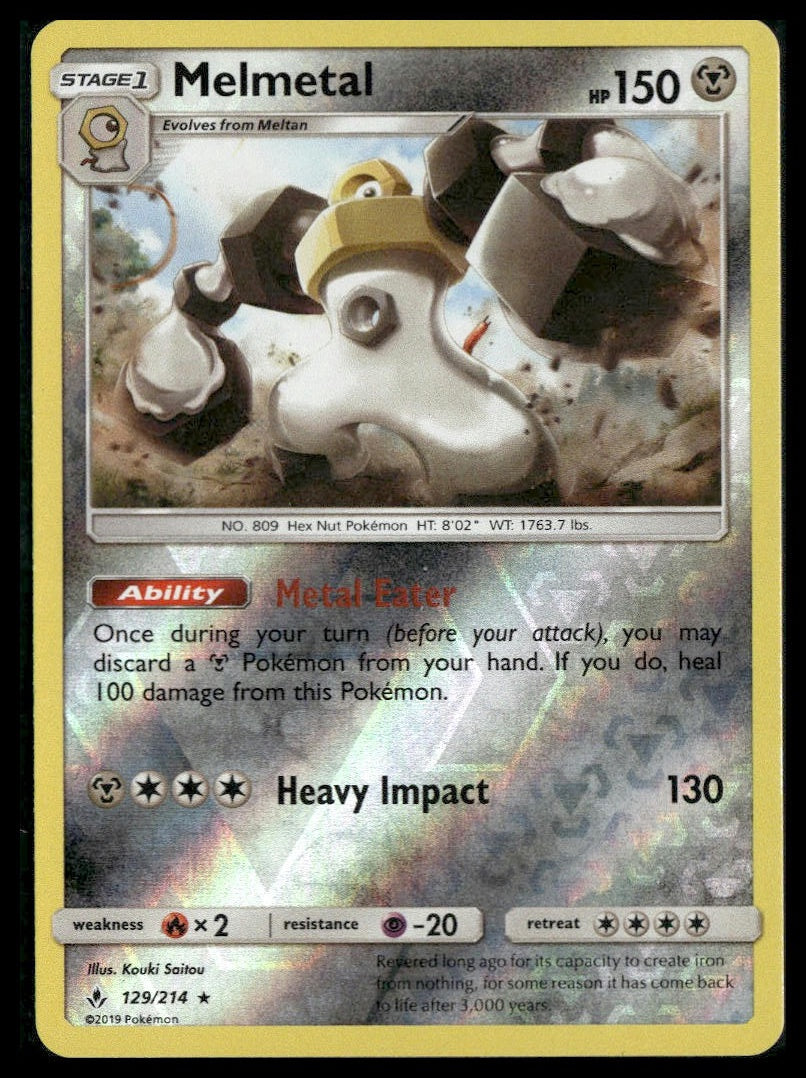 Melmetal #129/214 Reverse Holo Unbroken Bonds LP
