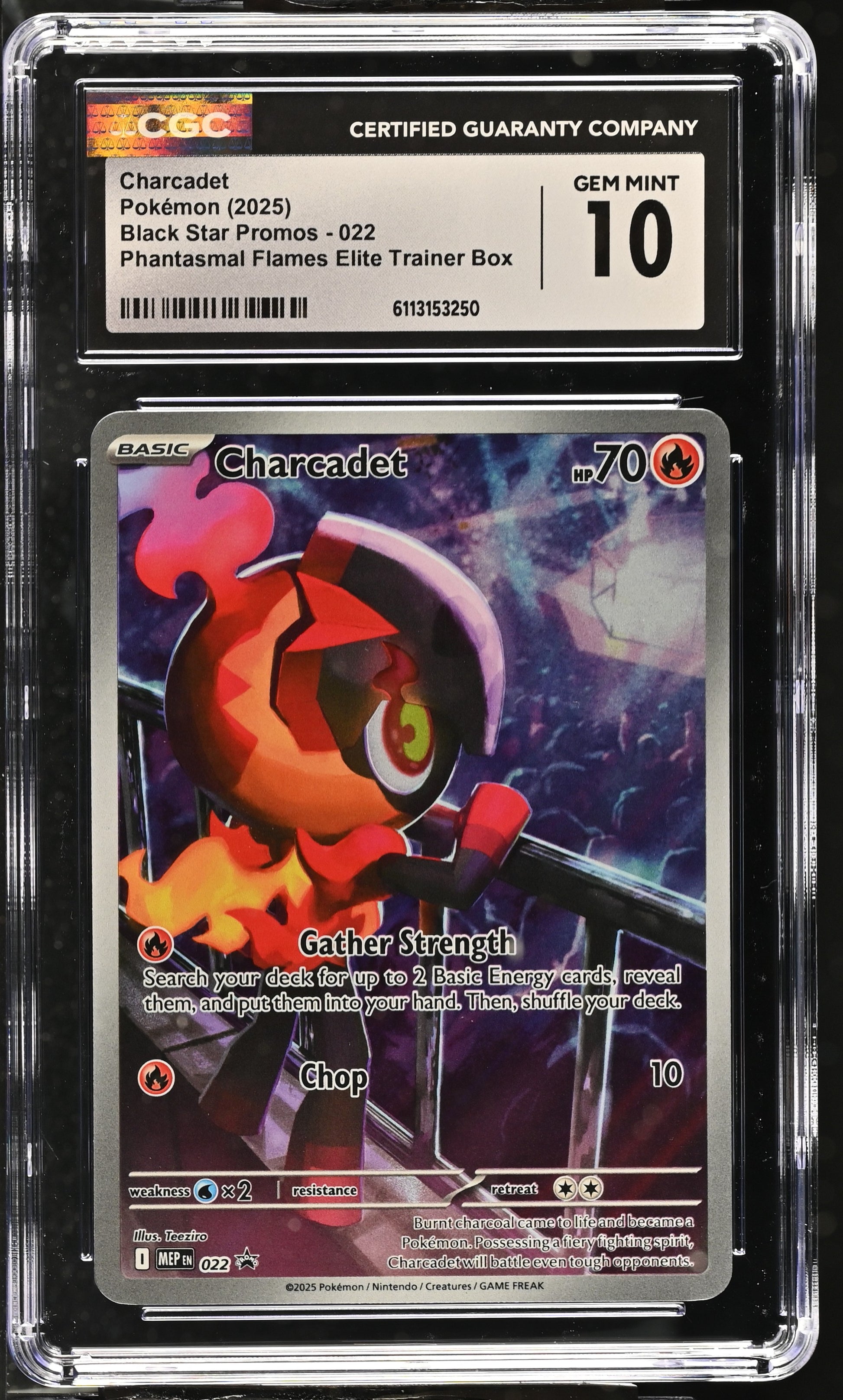 CGC 10 Charcadet #022 Phantasmal Flames ETB Promo