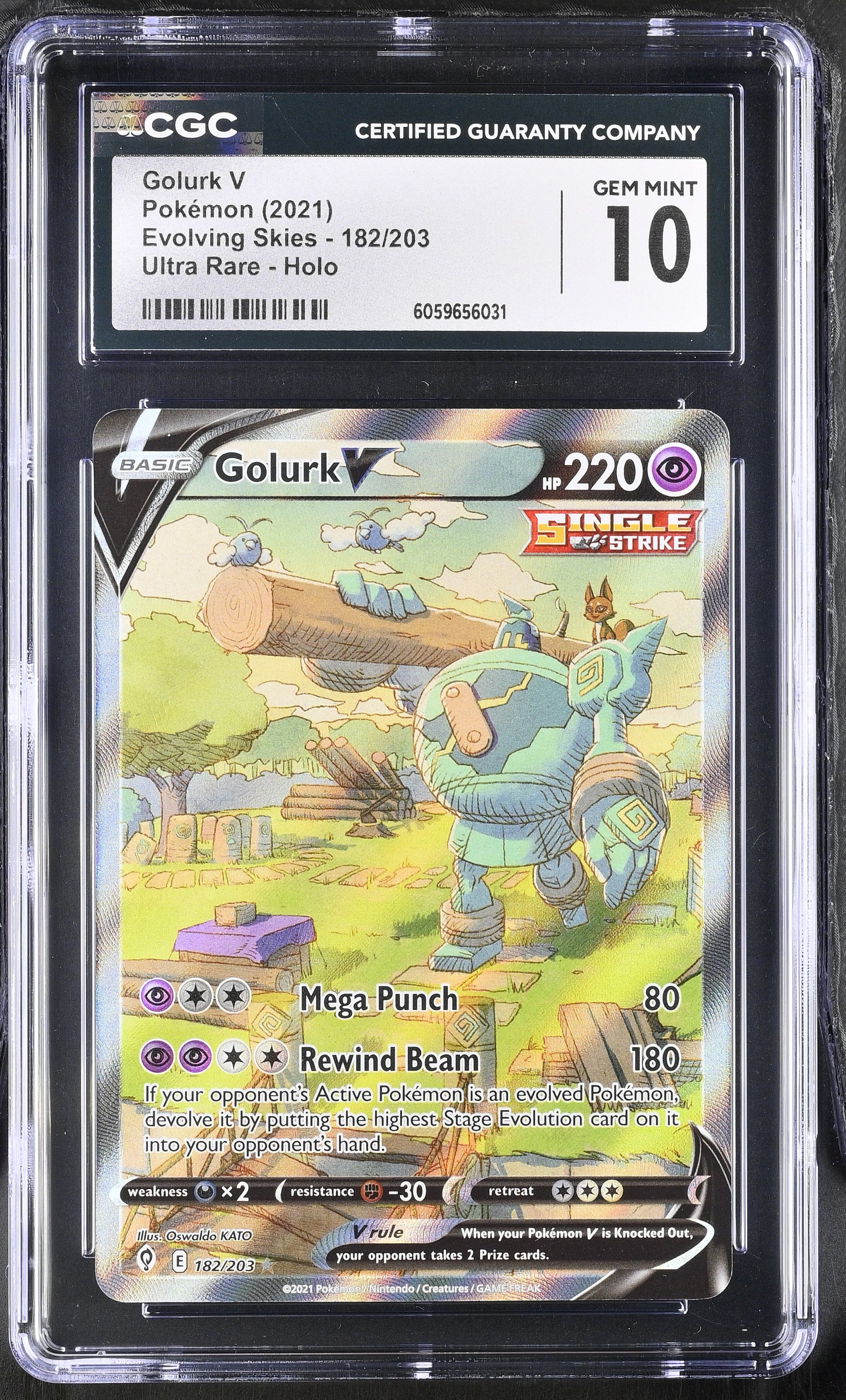 CGC 10 Golurk V #182/203 Evolving Skies