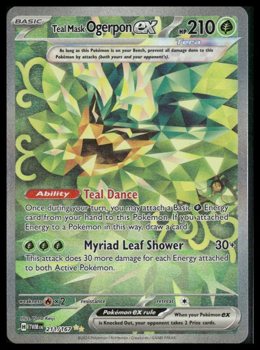 Teal Mask Ogerpon ex #211/167 Twilight Masquerade LP