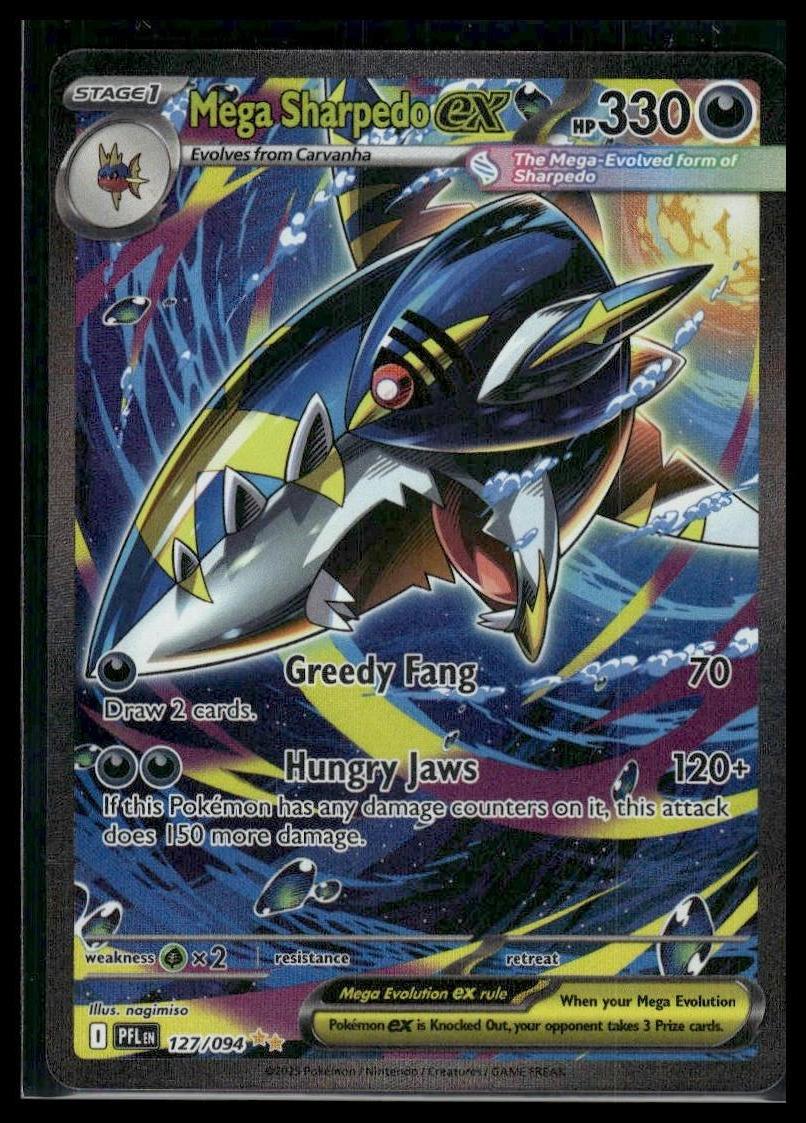Mega Sharpedo ex #127/094 Phantasmal Flames NM