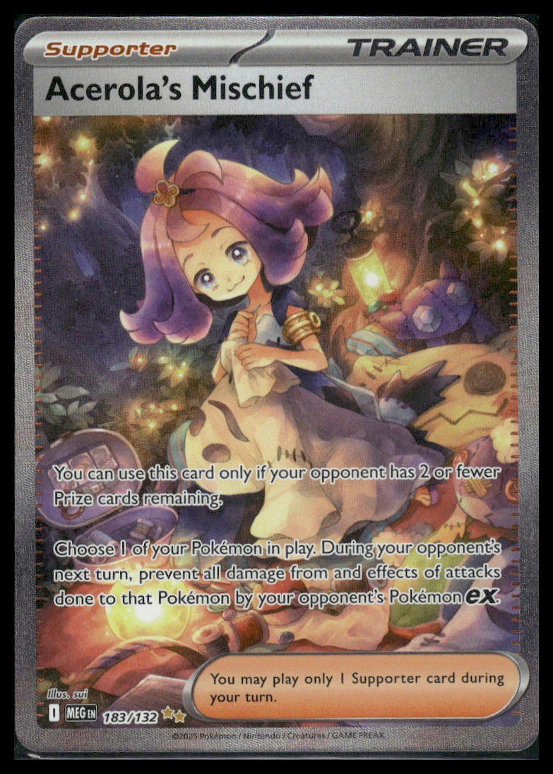 Acerola's Mischief #183/132 Mega Evolution NM