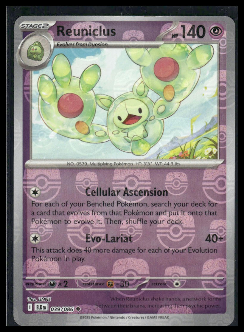 Reuniclus (Master Ball) #039/086 Black Bolt LP