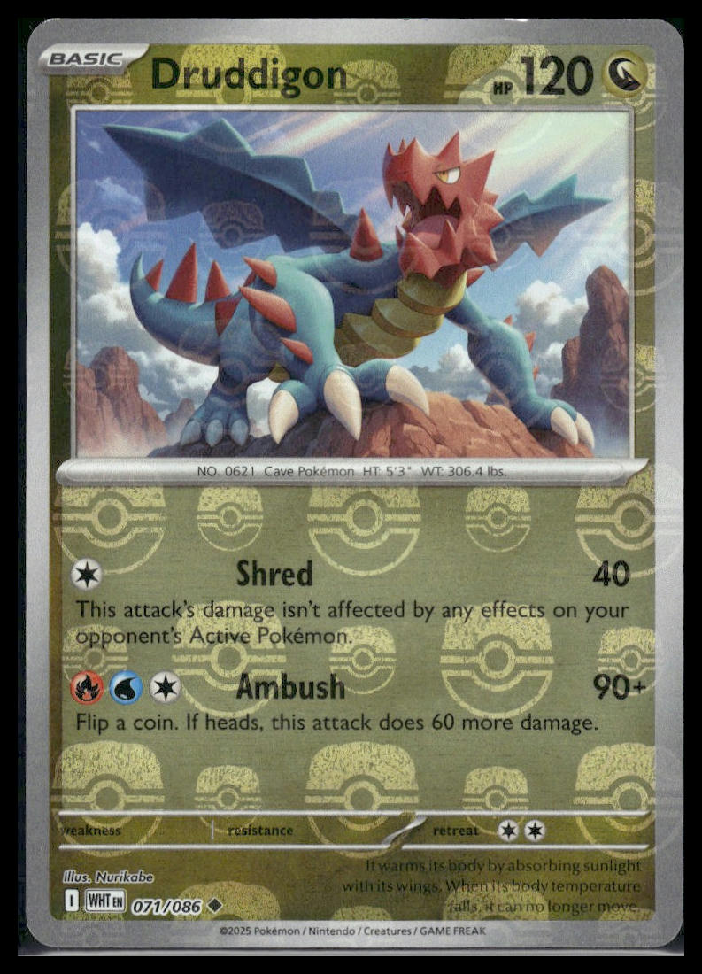 Druddigon (Master Ball) #071/086 White Flare LP