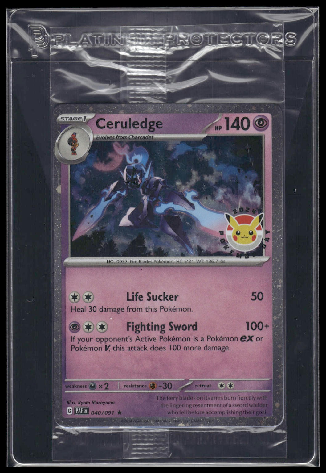 Ceruledge #40/91 SEALED STAMP Pokemon Day 2024 NM
