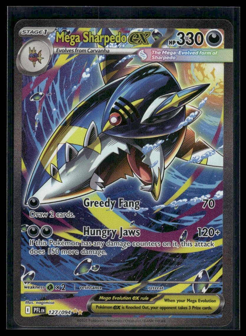 Mega Sharpedo ex #127/094 Phantasmal Flames NM