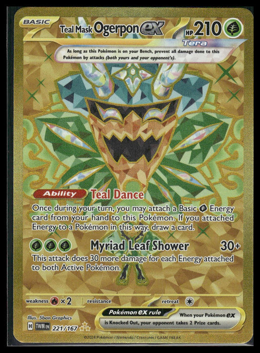 Teal Mask Ogerpon ex #221/167 Twilight Masquerade LP