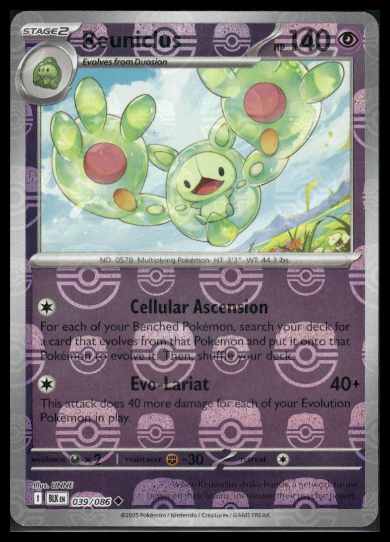Reuniclus (Master Ball) #039/086 Black Bolt VLP