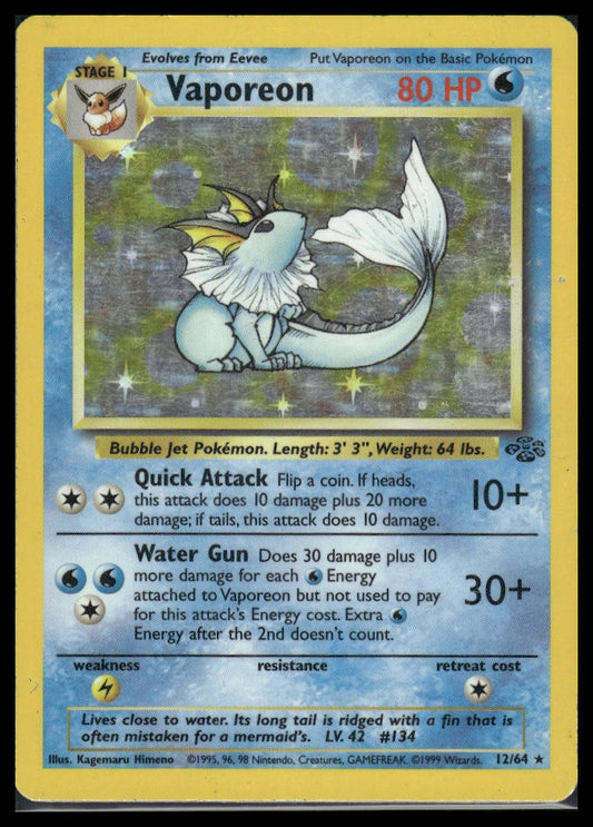 Vaporeon #12/64 Jungle MP