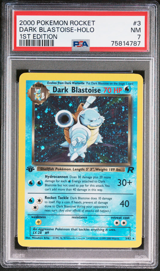 PSA 7 Dark Blastoise #3 1st Edition Team Rocket