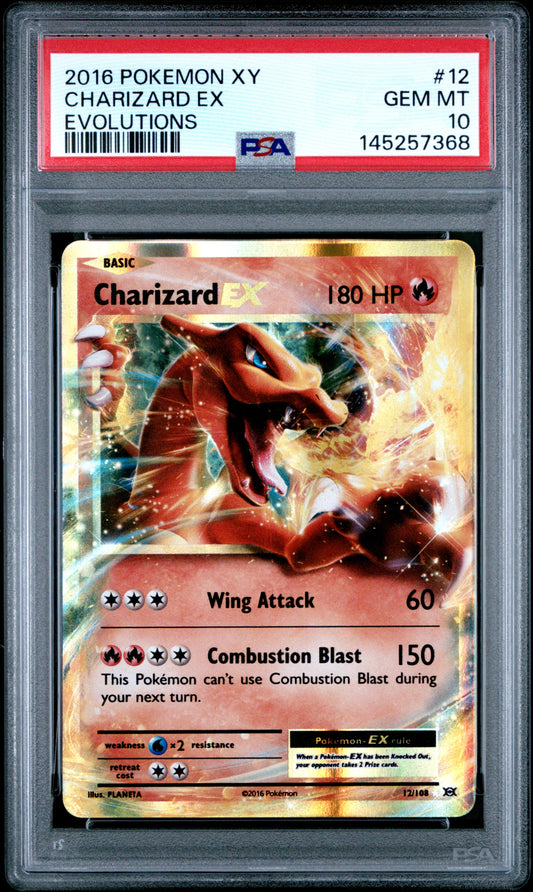 PSA 10 Charizard EX #12 XY Evolutions