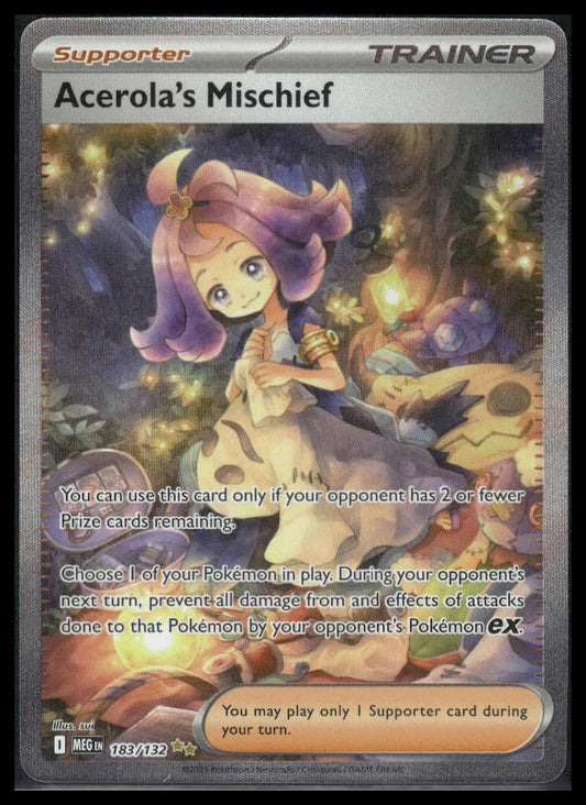 Acerola's Mischief #183/132 Mega Evolution NM