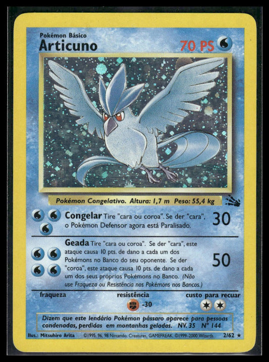 Articuno #02/62 PORTUGUESE Fossil LP
