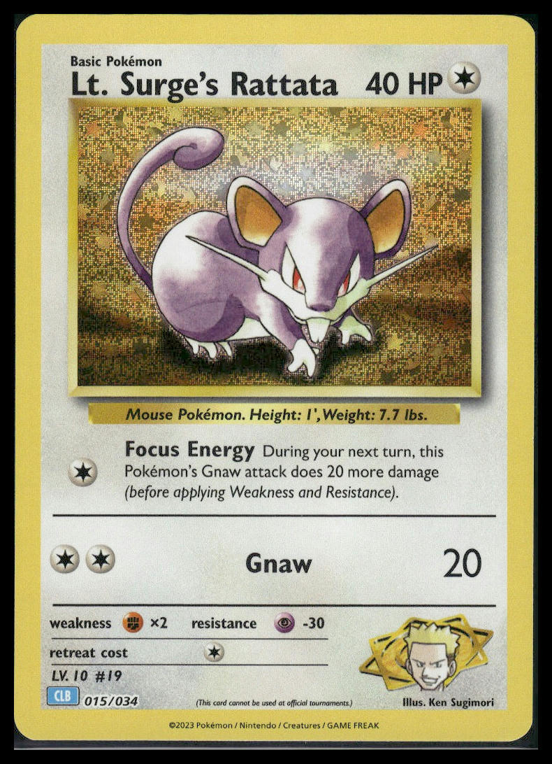 Lt. Surge's Rattata #015/032 TCG Classic VLP