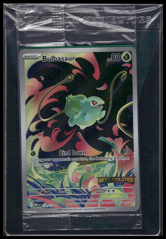 Bulbasaur #133/132 SEALED STAMPED Mega Evolution Box Topper VLP