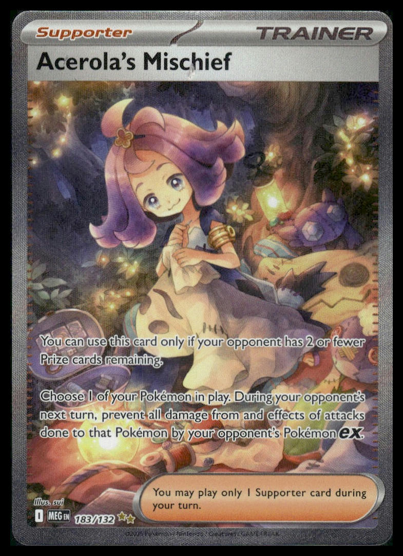 Acerola's Mischief #183/132 Mega Evolution NM