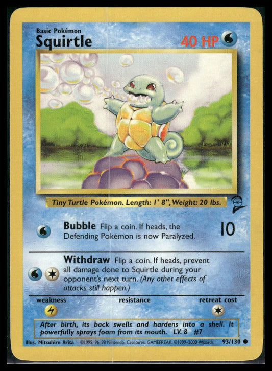 Squirtle #093/130 Base Set 2 LP