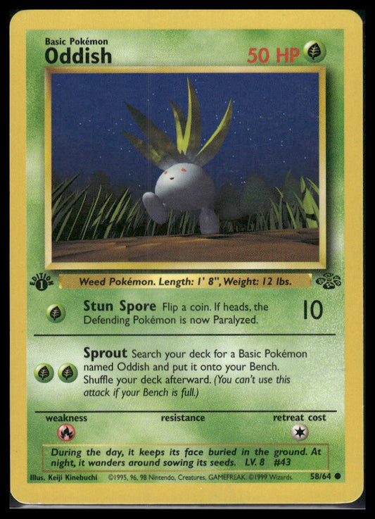 Oddish #58/64 1st Edition Jungle LP
