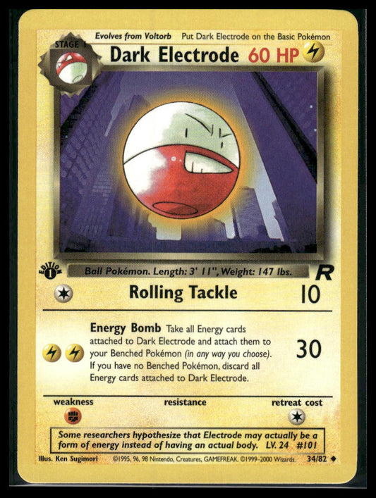 Dark Electrode #34/82 1st Edition Team Rocket LP