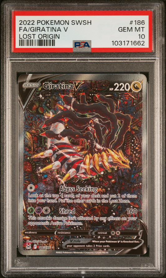 PSA 10 Giratina V #186 Lost Origin