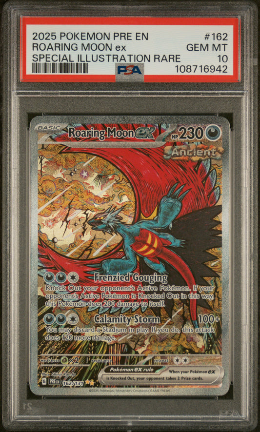 PSA 10 Roaring Moon ex #162 Prismatic Evolutions