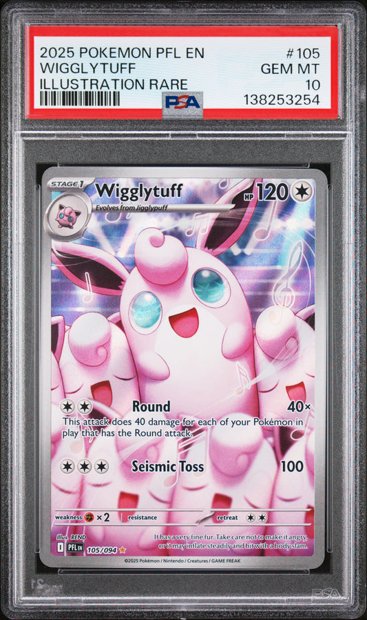 PSA 10 Wigglytuff #105 Phantasmal Flames