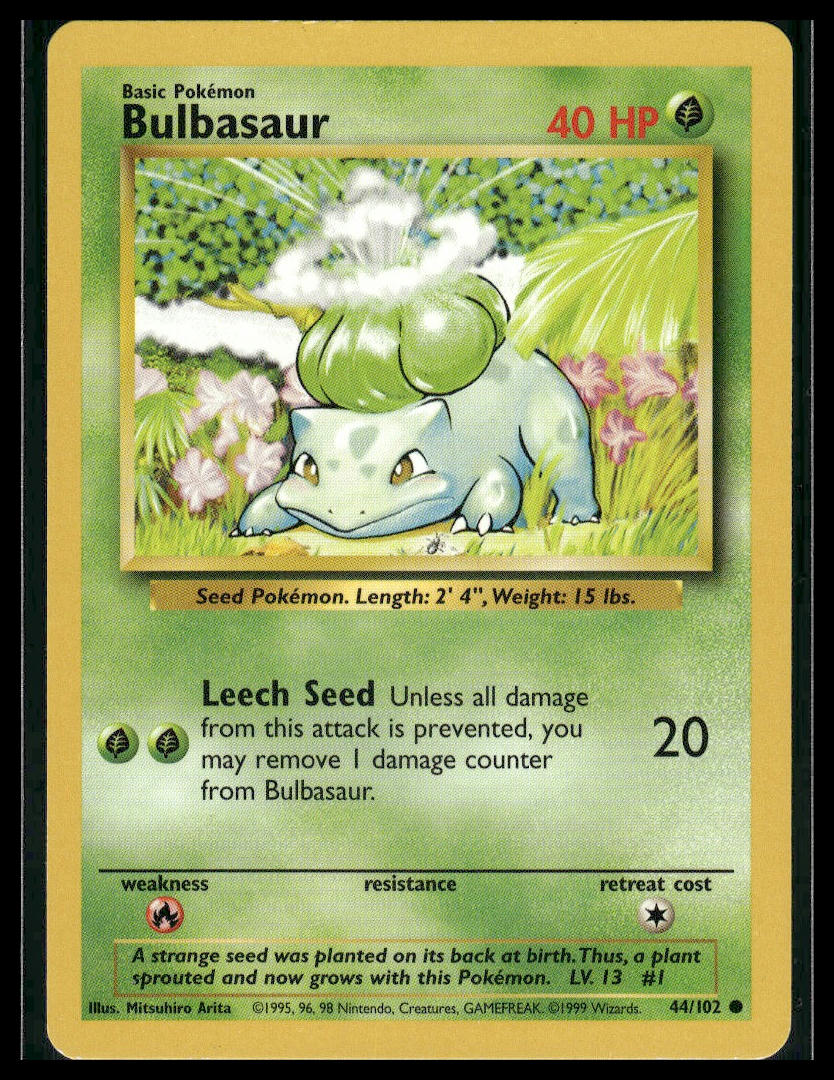 Bulbasaur #044/102 Base Set LP