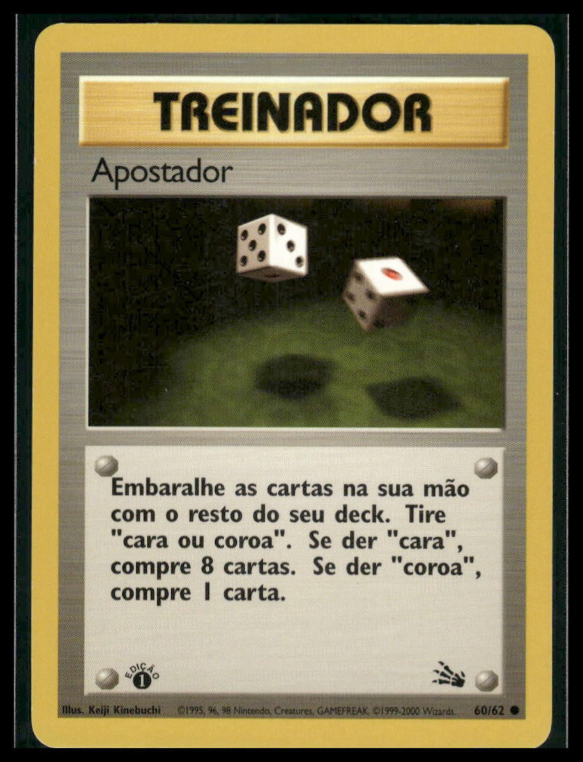 Apostador (Gambler) #60/62 PORTUGUESE 1st Edition Fossil LP