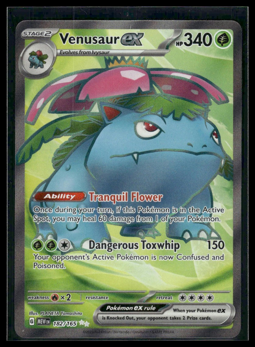 Venusaur ex #182/165 Scarlet & Violet 151 NM