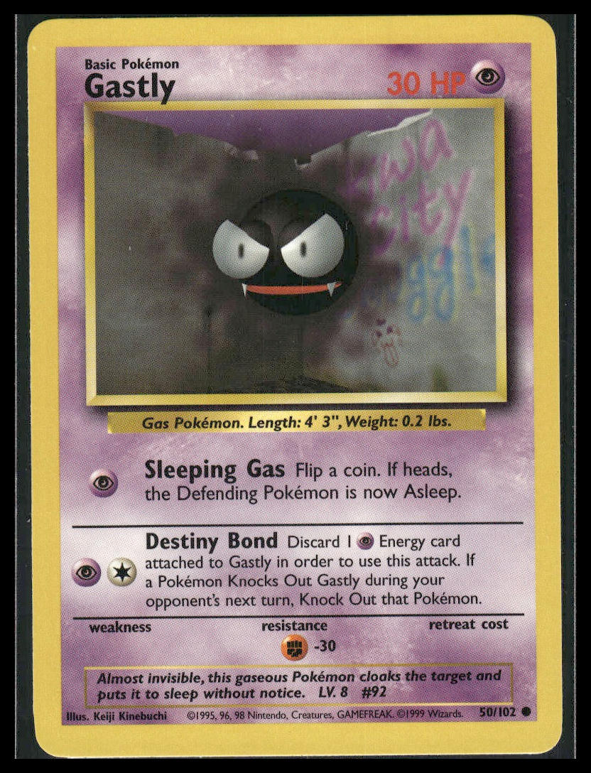 Gastly #050/102 Base Set LP