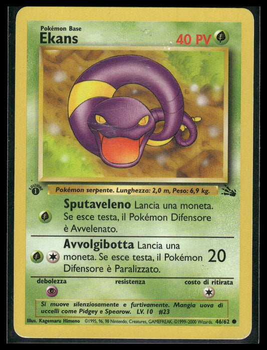 Ekans #46/62 ITALIAN 1st Edition Fossil MP
