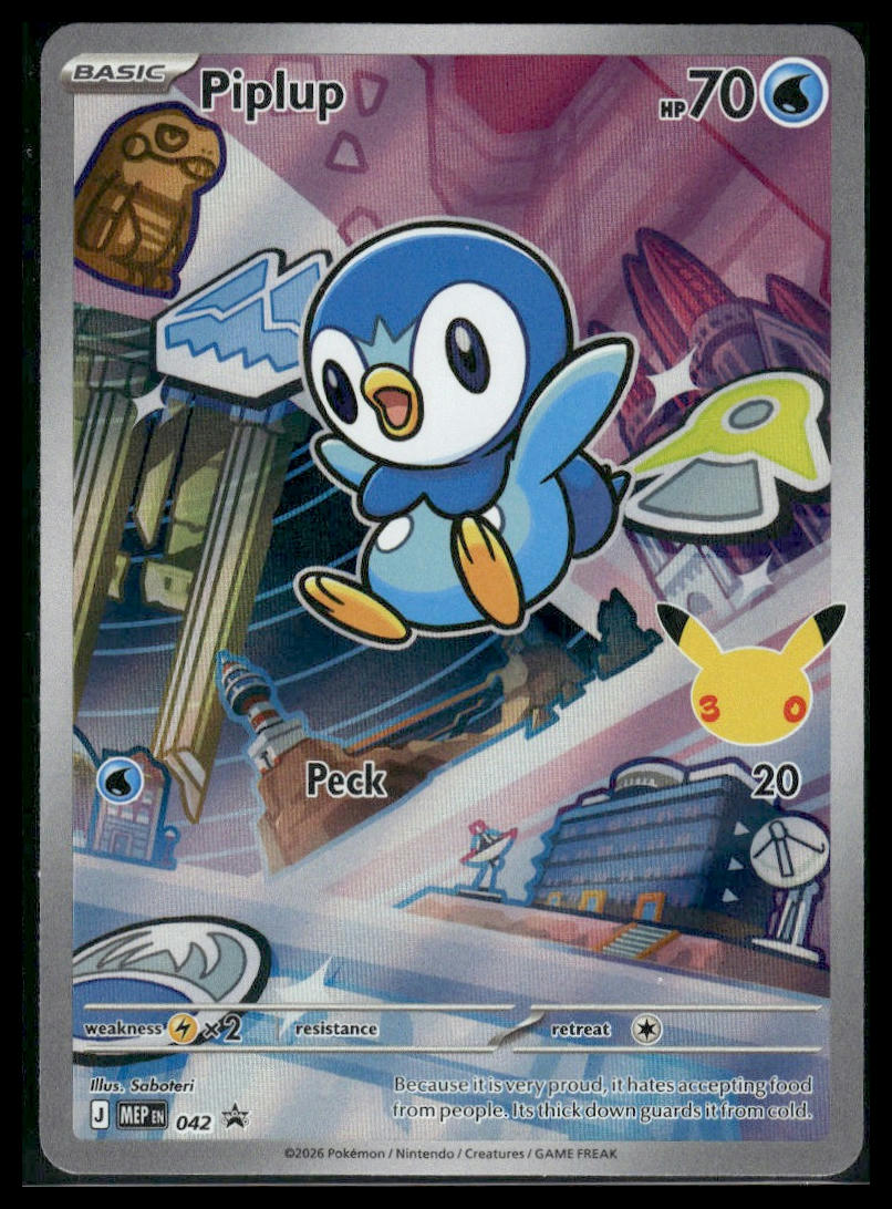 Piplup #042 First Partner Illustration Collection Promo NM