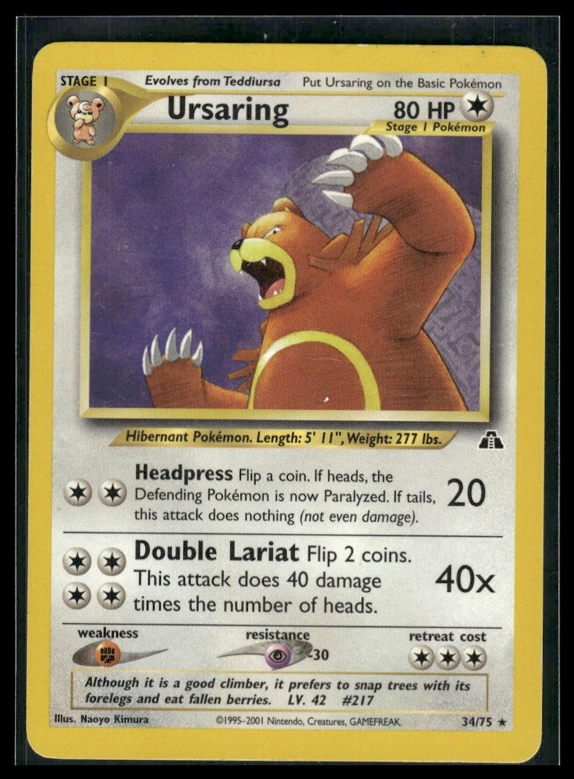 Ursaring #34/75 Neo Discovery MP