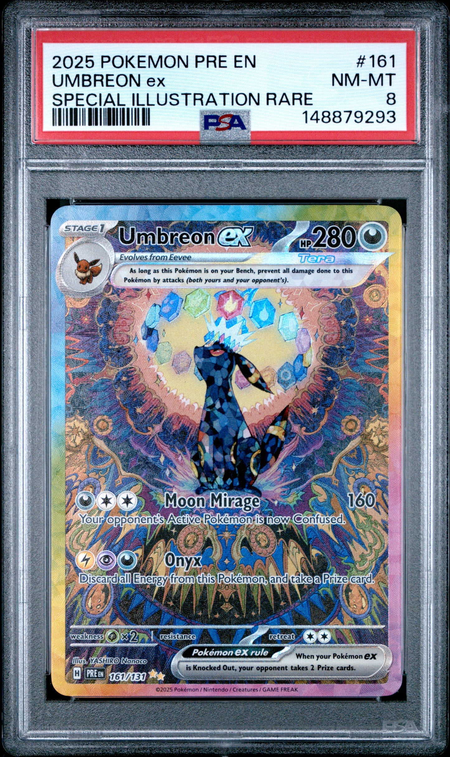 PSA 8 Umbreon ex #161 Prismatic Evolutions